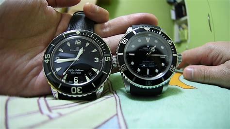 blancpain fifty fathoms vs rolex sea dweller|ROLEX SEA DWELLER vs BLANCPAIN 50 FATHOMS.